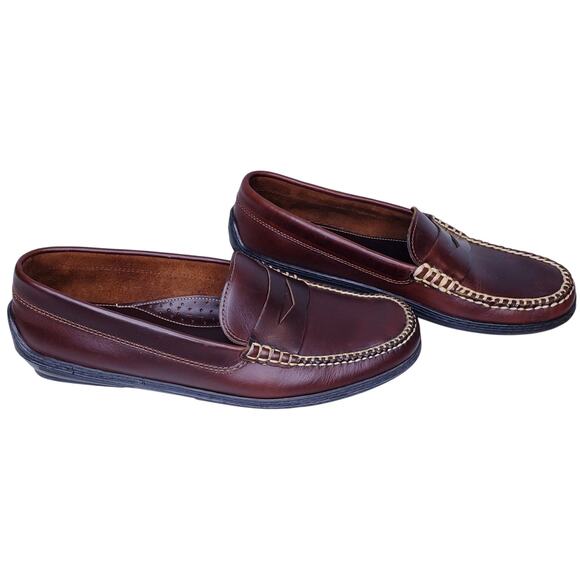 T.B. PHELPS Traditions Key West Penny Loafers Leather Brown Men's Size 9.5M VGUC - Picture 6 of 16